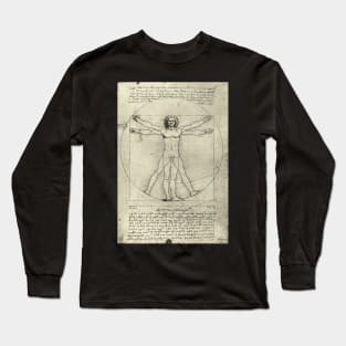 Vitruvian Man by Leonardo Da Vinci, Circa 1490 Long Sleeve T-Shirt